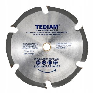 Tarcza widiowa do drewna widia 230 x 22,2 6T BIG