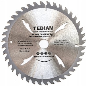 Tarcza widiowa widia do cięcia drewna 185 x 20 x 40z TEDIAM MOCNA