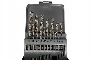 Zestaw wierteł TEDIAM HSS wiertła do metalu 19 el.