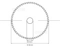 piła tarczowa INTER KERT do cięcia drewna z widią  rys techniczny 60 zebow 160x20 mm.jpg