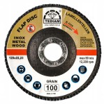 TARCZA LISTKOWA LAMELKA CYRKON 125 mm gr 120 INOX 