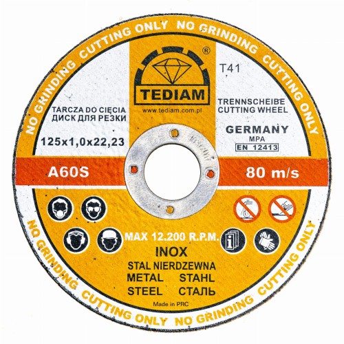 TEDIAM TARCZA DO CIĘCIA METALU STALI NIERDZEWNEJ 125 X 1.0-1.jpg